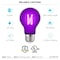 Luxrite A19 LED Edison Purple Light Bulb 4.5W 60W Equivalent Clear Glass E26 Base LR21721-1PK - alternate 8